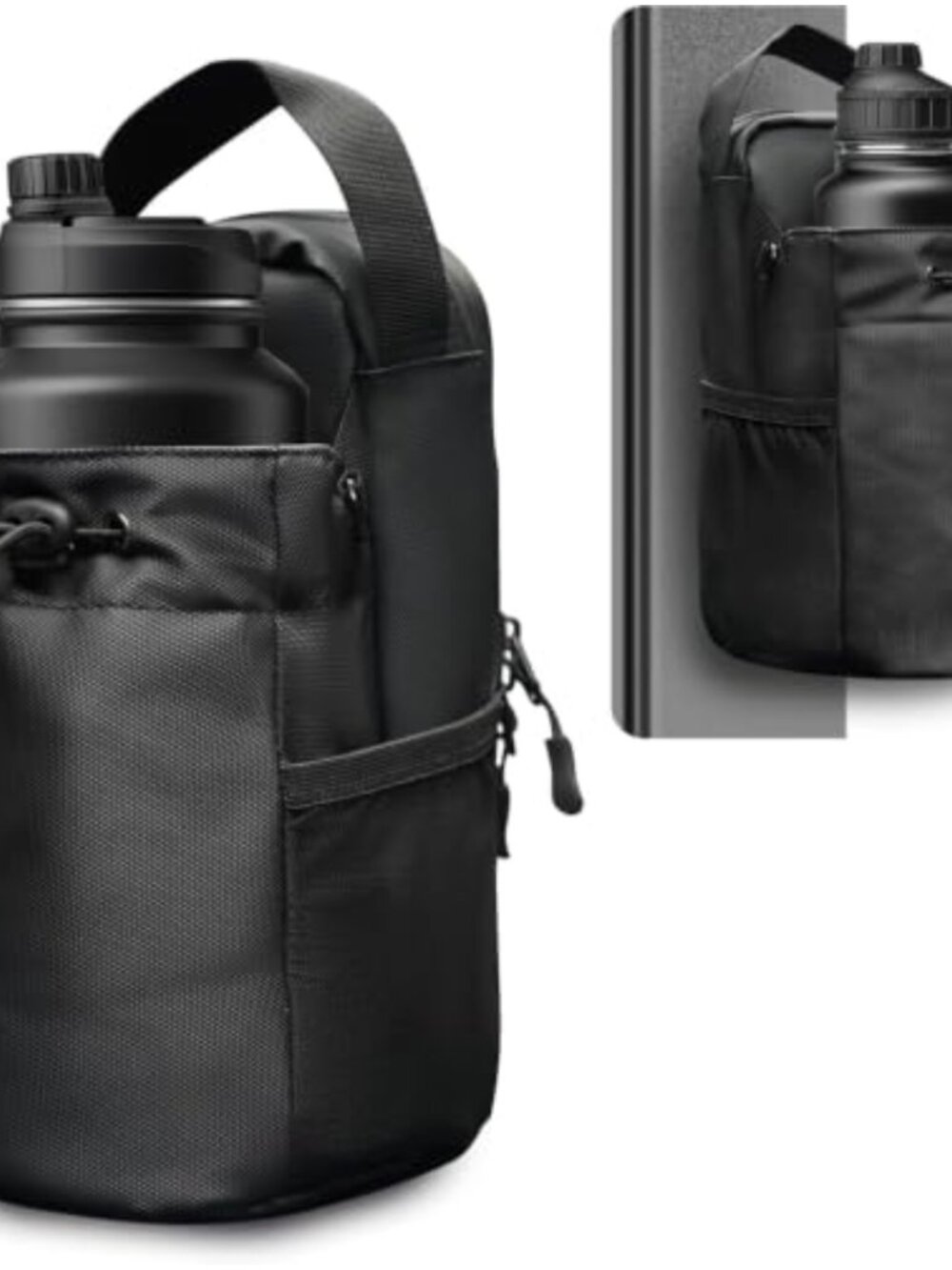 Magnetic Gym Bag Water Bottle Carrier Holder Waterproof Pouch Travel Sports